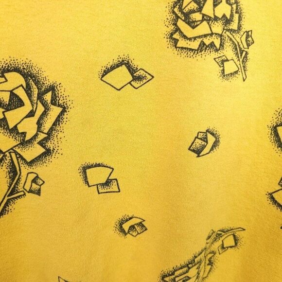 Womens Rose Sweatshirt Vintage 80s All Over Print Geometric Size Large - Picture 2 of 6